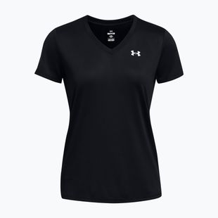 Women's training shirt Under Armour Tech SSV Solid black/white