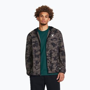 Men's jacket Under Armour Project Rock Iso Tide Hybrid brown
