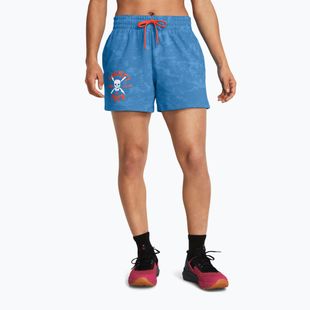 Under Armour Project Rock Underground Terry women's training shorts viral blue/phoenix/white