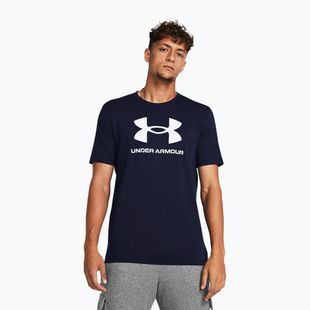 Men's training T-shirt Under Armour Sportstyle Logo Update academy/white