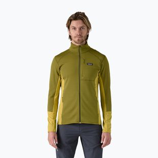 Men's Patagonia R1 Hybrid fleece sweatshirt graze green