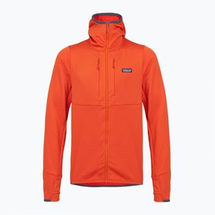 Men's Patagonia R1 Thermal Full Zip Hoody trekking sweatshirt pollinator orange