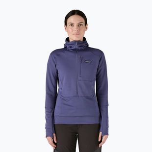 Women's softshell jacket Patagonia R1 Hybrid Pullover Hoody solstice purple