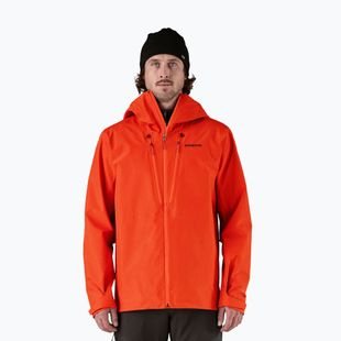 Patagonia men's Triolet pollinator orange rain jacket