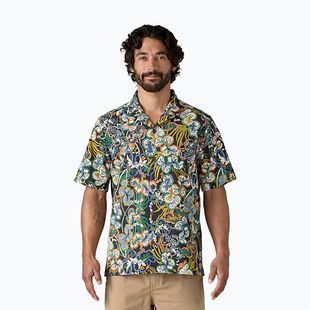 Patagonia men's Tidal Threads Camp undersea/ink black shirt