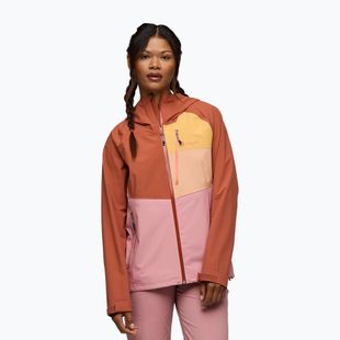 Cotopaxi Impermeo 3L Hooded Shell faded brick/rose women's rain jacket