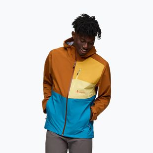 Men's Cotopaxi Impermeo 3L Hooded Shell sienna/lake rain jacket