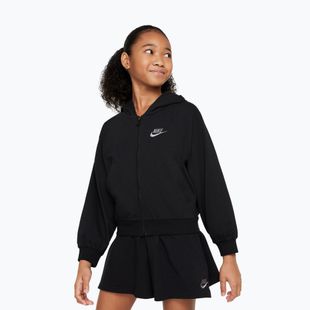 Children's sweatshirt Nike Sportswear Full Zip Hoodie black/flat pewter
