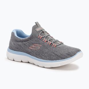 Women's SKECHERS Summits Fun Flare gray shoes