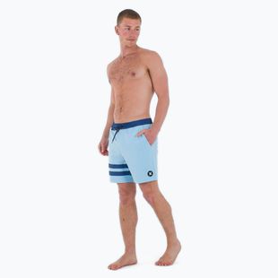 Men's Hurley Phantom Eco Block Party Volley 17" blue dream swim shorts