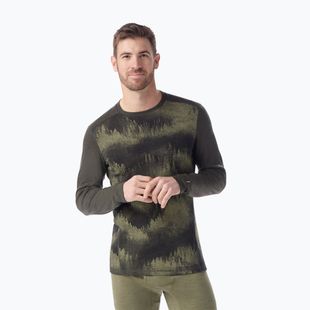 Men's thermal active sweatshirt Smartwool Merino 250 Baselayer Crew Boxed north woods foggy pines