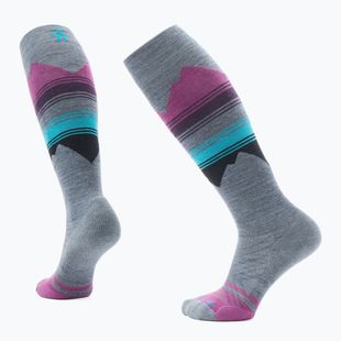 Smartwool women's ski socks Ski Targeted Cushion Pattern OTC pewter blue