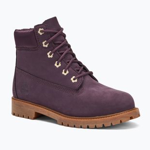 Timberland Premium 6 In Lace dark purple nubuck children's shoes