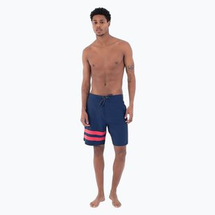 Men's Hurley Phantom Block Party 18" pagent blue swim shorts