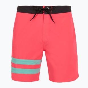Men's Hurley Phantom Block Party 18" swim shorts neon pink