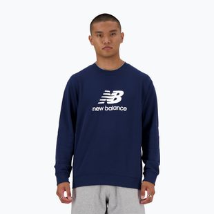 Men's New Balance Stacked Logo French Terry Crew nb navy sweatshirt