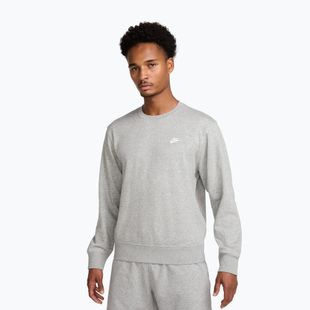 Men's sweatshirt Nike Club French Terry Crew dark grey heather/white
