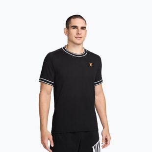 Men's tennis shirt Nike Court Heritage black/white