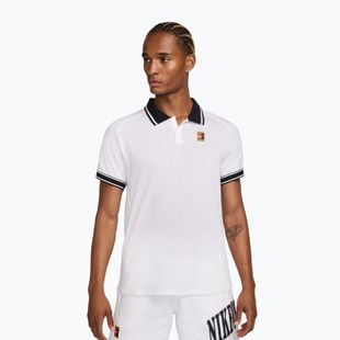 Men's tennis shirt Nike Court Heritage Polo white/black