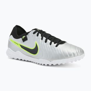 Men's football boots Nike Tiempo Legend 10 Pro TF metallic silver/volt/black