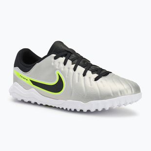 Nike Tiempo Legend 10 Academy TF children's football boots metallic silver/volt/black