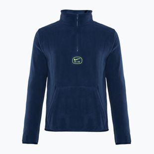 Men's Nike Swoosh Air Polar Fleece Half Zip Top midnight navy/ volt