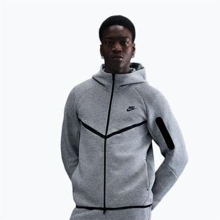Men's sweatshirt Nike Tech Windrunner Full Zip cave dark grey heather/black