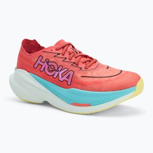 Men's running shoes HOKA Mach X 2 grapefuit/electric coral