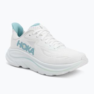 Women's running shoes HOKA Clifton 10 white/cielo blue