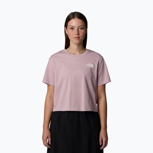 Women's T-shirt The North Face Simple Dome Cropped Slim Tee metal pink