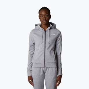 Women's sweatshirt The North Face Reaxion Fleece Full Zip Hoodie tnf light grey heather