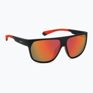 Polaroid men's PLD 7053/S matte black red/red multilayer polarised sunglasses