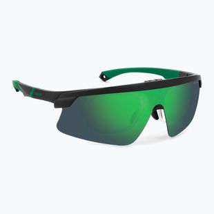Men's Polaroid PLD 7056/CI/S matte black green/greygreen mirror polarised sunglasses