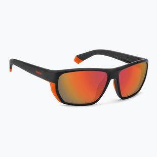 Polaroid PLD 7057/S matte black orange/red multilayer polarised men's sunglasses
