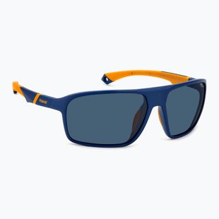 Men's Polaroid PLD 7058/S matte blue/blue polarised high contrast sunglasses