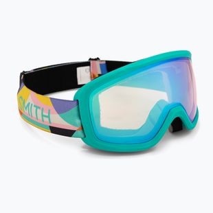 Ski goggles Smith Snowday Jr jade formations/blue sensor mirror