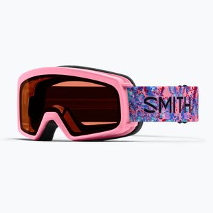Children's ski goggles Smith Rascal Jr S2 bright pink lofi butterfly/rose copper antifog