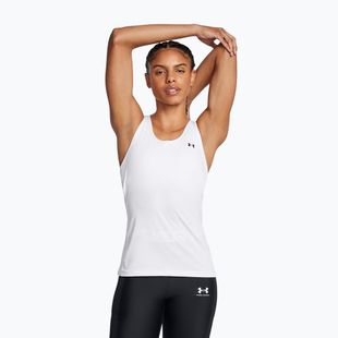 Women's training tank top Under Armour HeatGear Armour Racer white/black