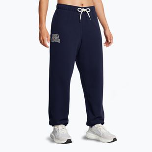 Women's Under Armour Icon Heavyweight Terry Oversized midnight navy/summit white trousers