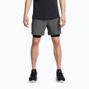 Men's training shorts Under Armour Vanish Woven 2In1 Sts castlerock/black/black