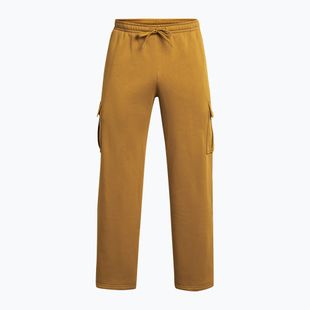 Men's training trousers Under Armour Project Rock Icon Fleece yellow ochre/silt
