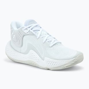 Under Armour Spawn 6 white/distant gray/white clay basketball shoes