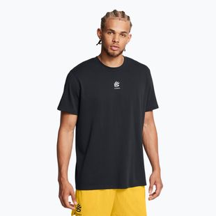 Men's T-shirt Under Armour Curry Hvyweight Logo black/white