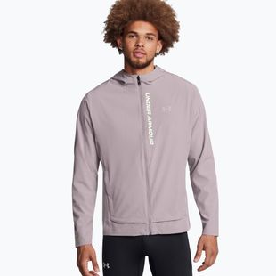 Men's Under Armour Outrun The Storm running jacket tetra gray/morph green/relfective