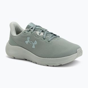 Women's running shoes Under Armour Charged Pursuit 4 silica green/silica green/metallic silica