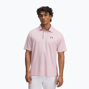 Under Armour Tech Polo prime pink/pitch gray men's polo shirt