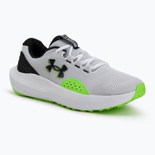 Men's running shoes Under Armour Charged Surge 4 white/hyper green/black