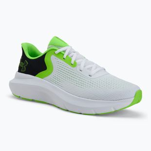 Men's running shoes Under Armour Charged Rogue 5 white/black/hyper green