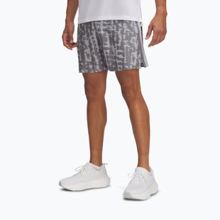 Men's running shorts Under Armour Launch 7" Print mod gray / steel / reflective