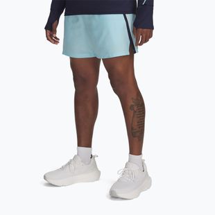 Men's running shorts Under Armour Launch 5" stream / midnight navy / reflective